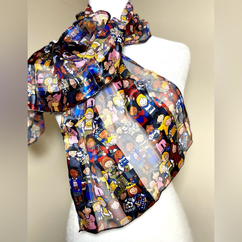 Kids Characters Smile I love bread Characters Scarf Multicolour